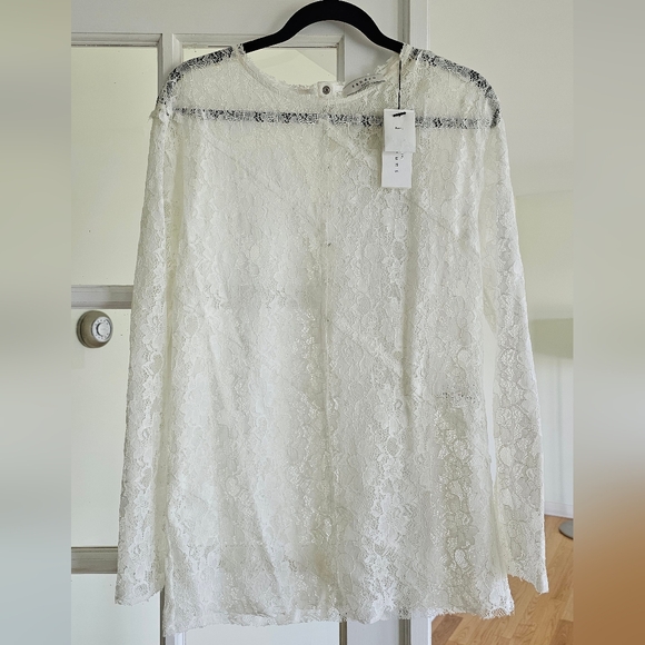NWT sandro lace roundneck blouse - Picture 3 of 13